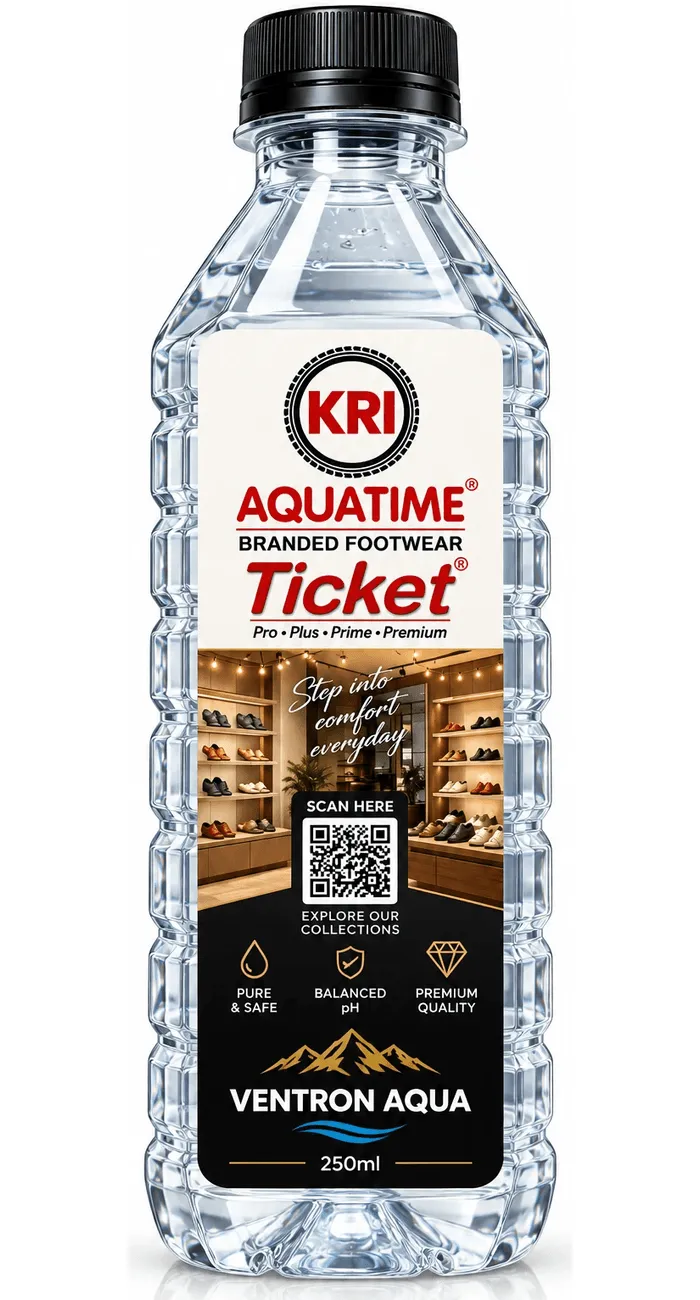 KRI Aquatime customized water bottle by Ventron Aqua
